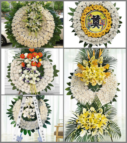 山东青岛李沧区李村街道花圈速递